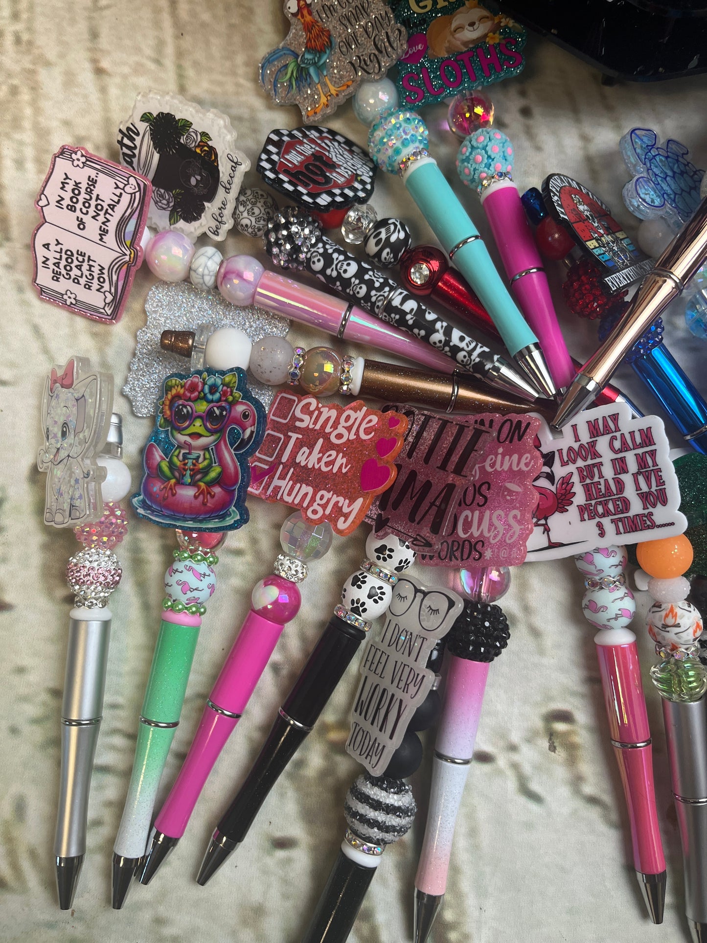Bulk Beaded Pens Random Picks