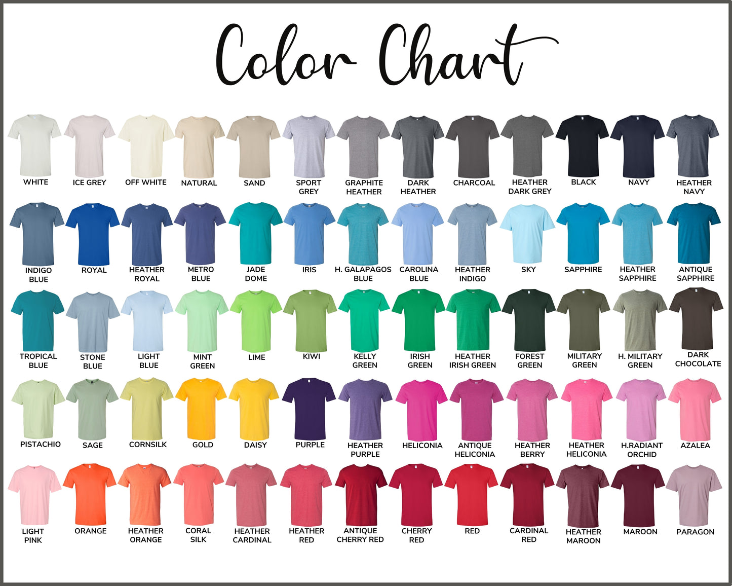 T-shirt Colors For Designs
