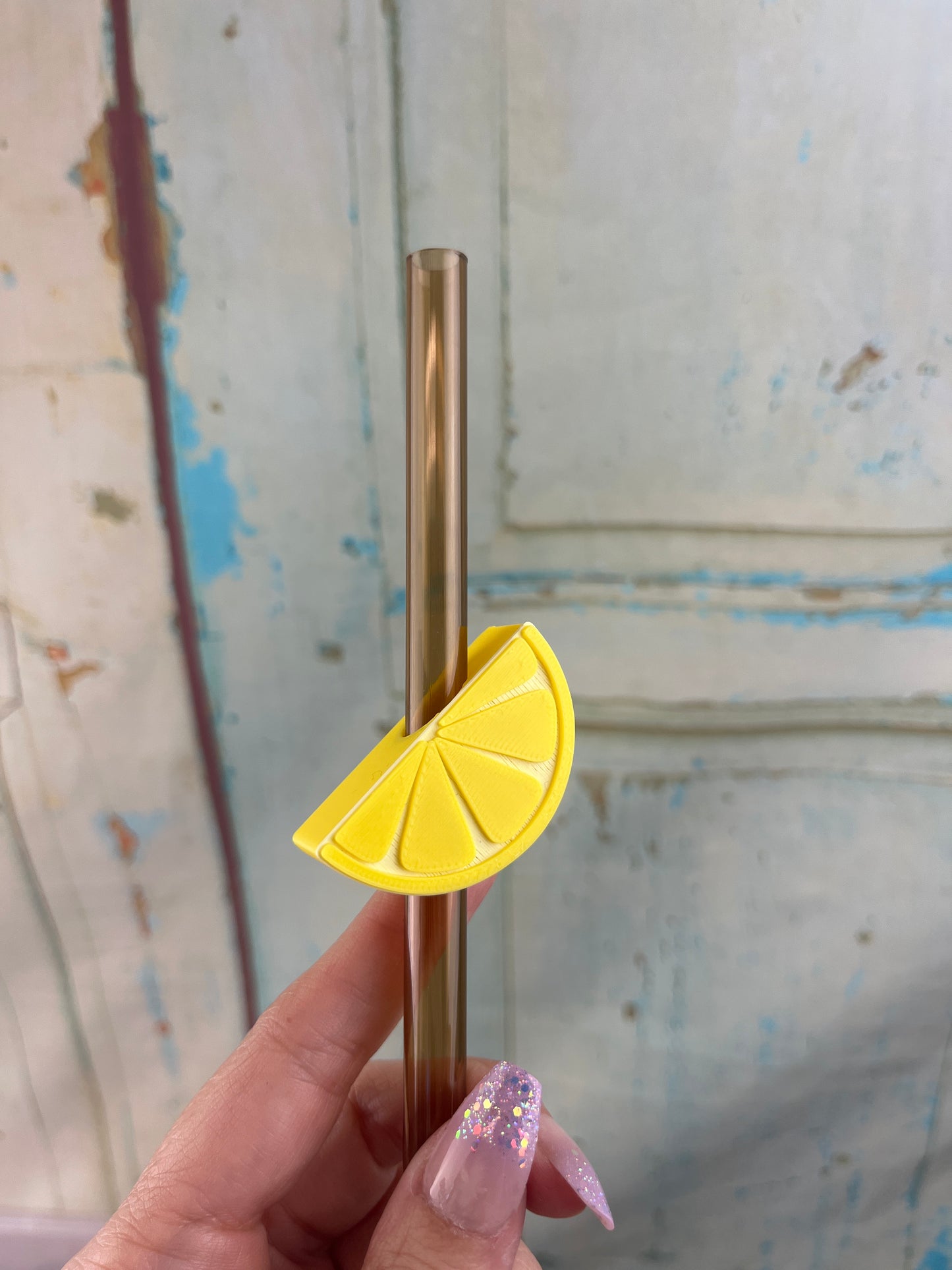 Lemon 🍋 3D Printed Straw Topper (10 mm straw)