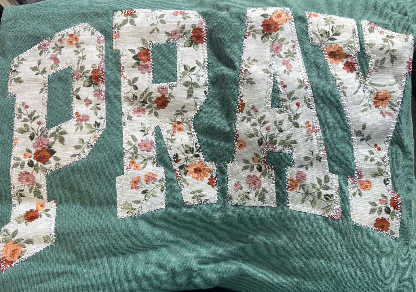 Spring Pray Embroidered T-Shirt