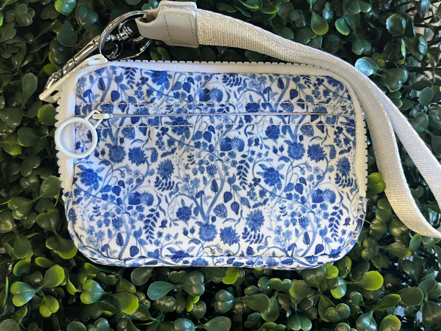 Blue Floral Wristlet/Wallet