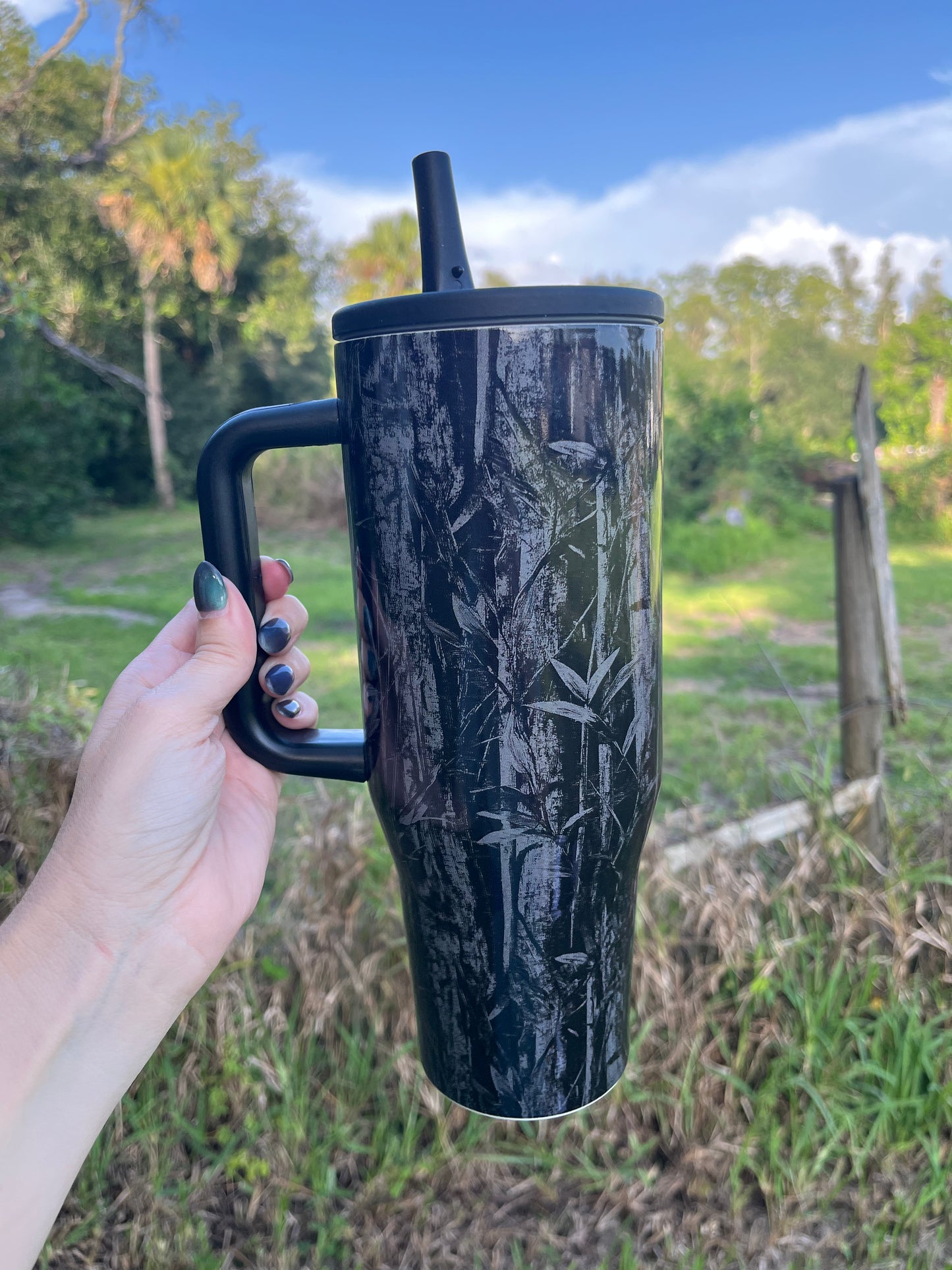 40oz Camo Black Spill Proof Tumbler