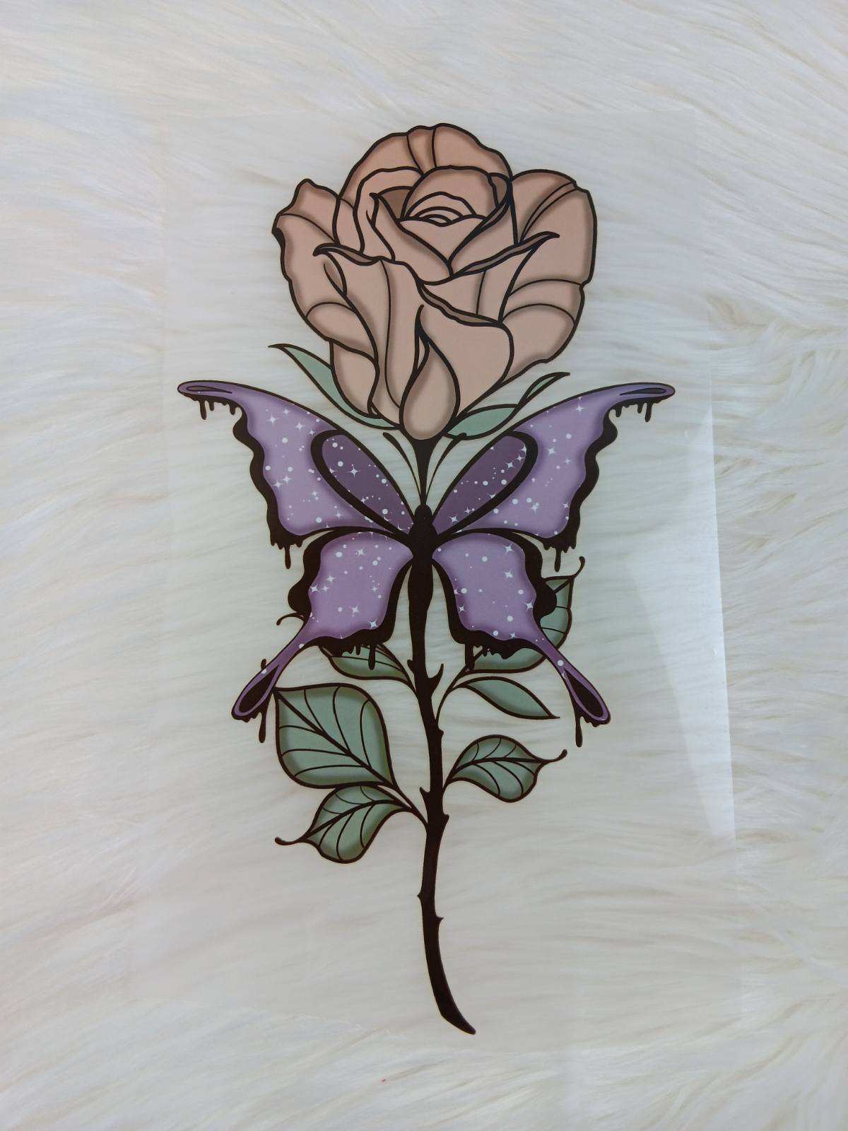 Butterfly & Rose Design-A2