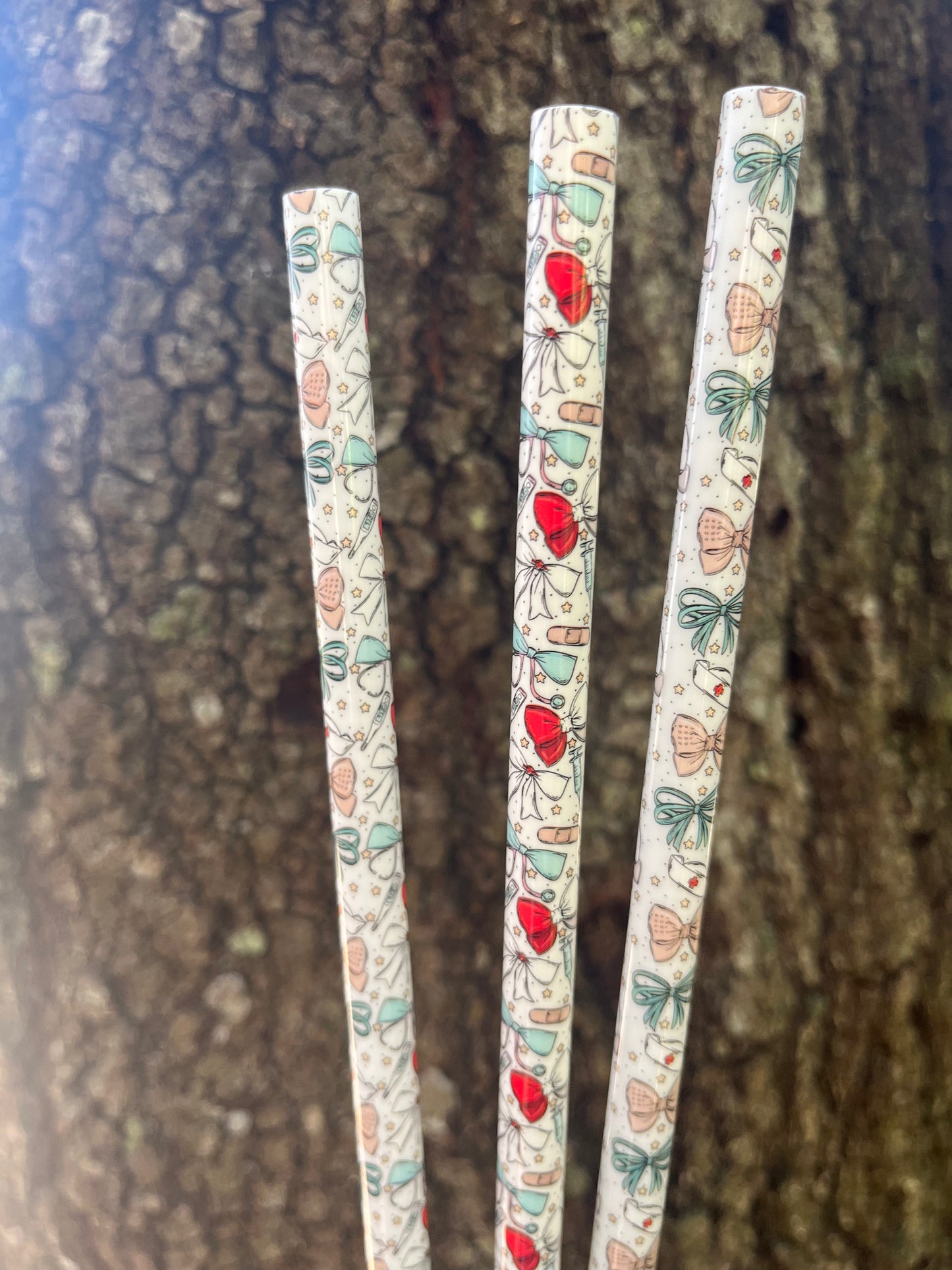 40oz Nurse Print Straw