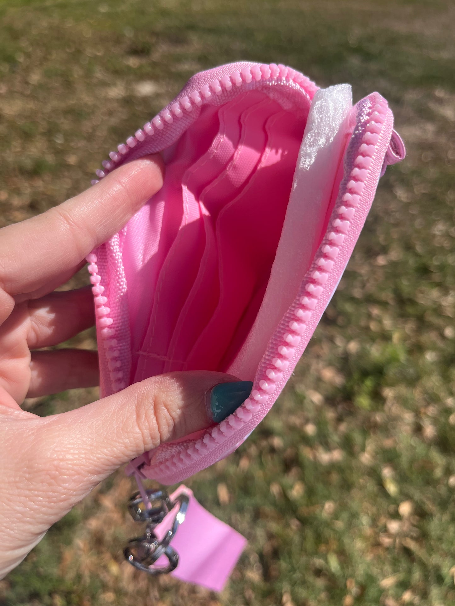 Light Pink & White Checkered Wristlet/Wallet