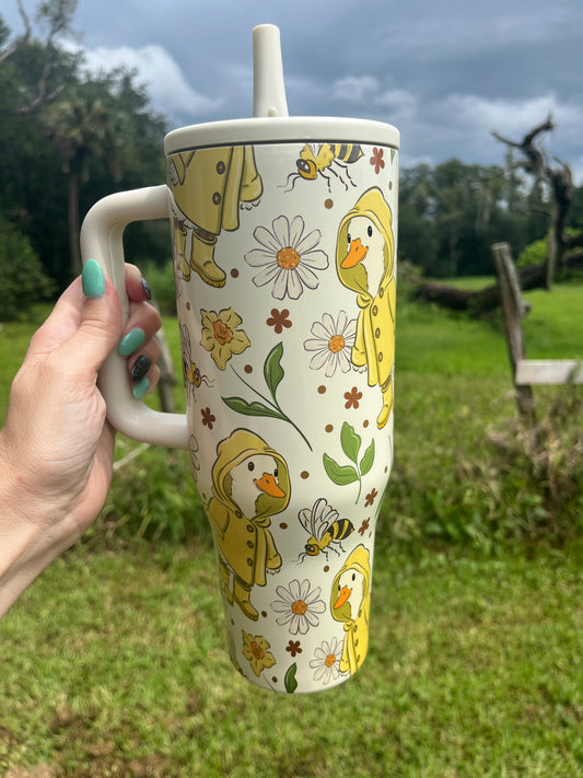 40oz Spill Proof Rain Duck Tumbler