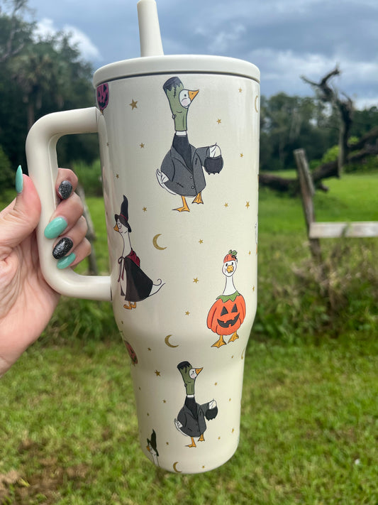 40oz Spill Proof Spooky Goose Tumbler