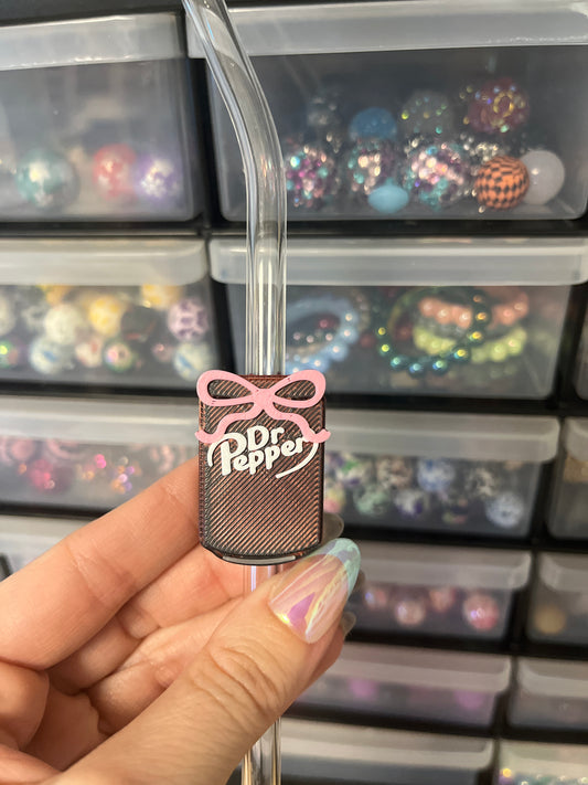 Pepper With Bow 🎀 3D Printed Straw Topper (10 mm straw)