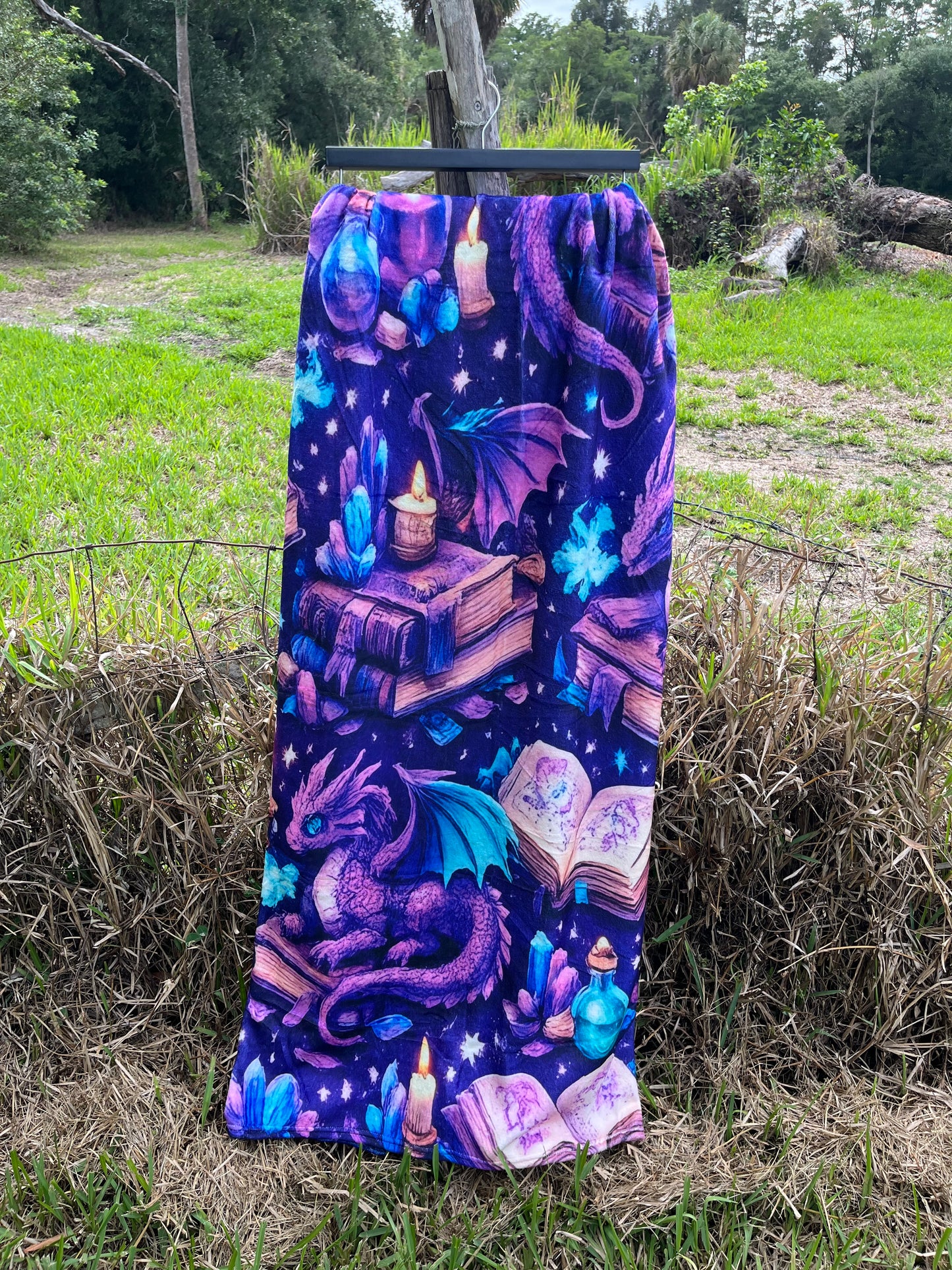 Dragons & Books Blanket