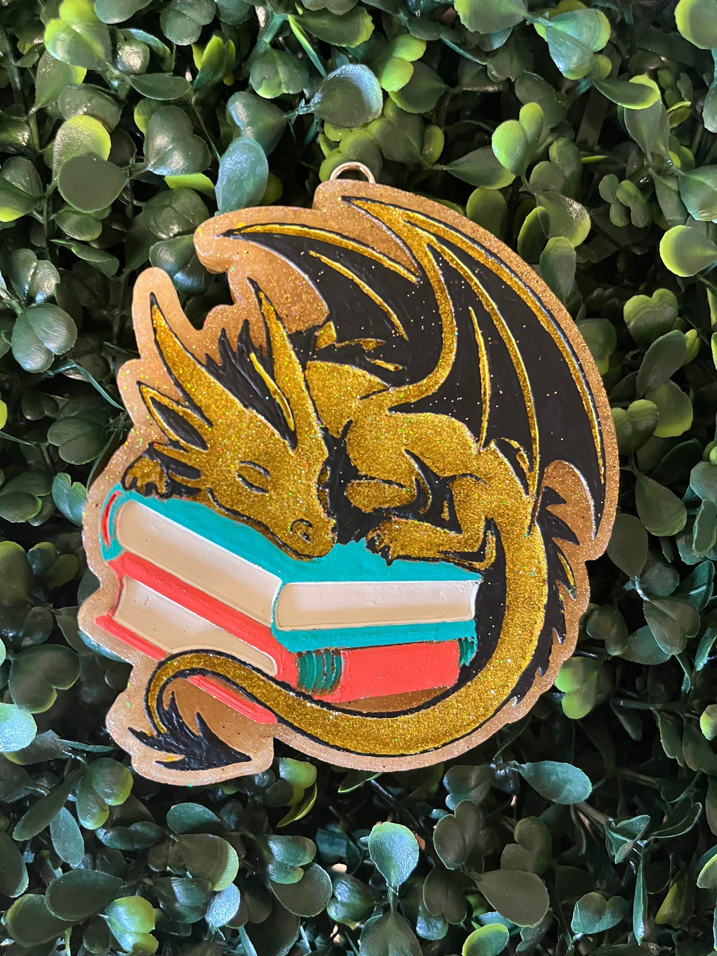 Custom Dragon & Books Freshie