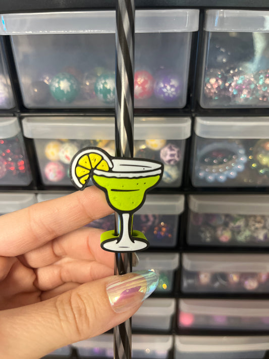 Margarita Glass 3D Printed Straw Topper (10 mm straw)