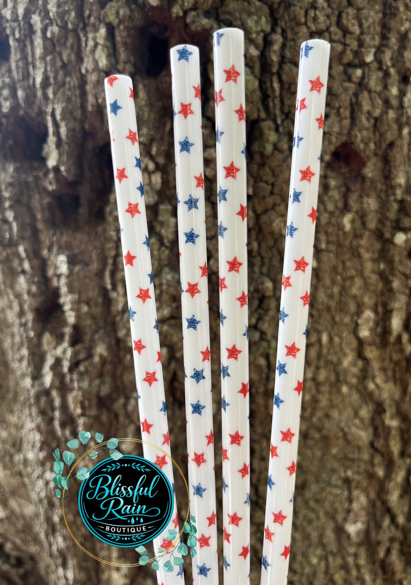 40oz Stars Print Straw
