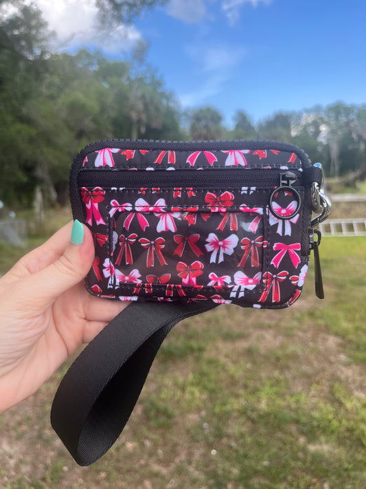 Black With Red Bows Wristlet/Wallet