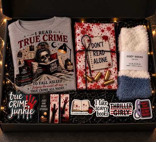 True Crime Blood Drips & Fingerprints Book Box