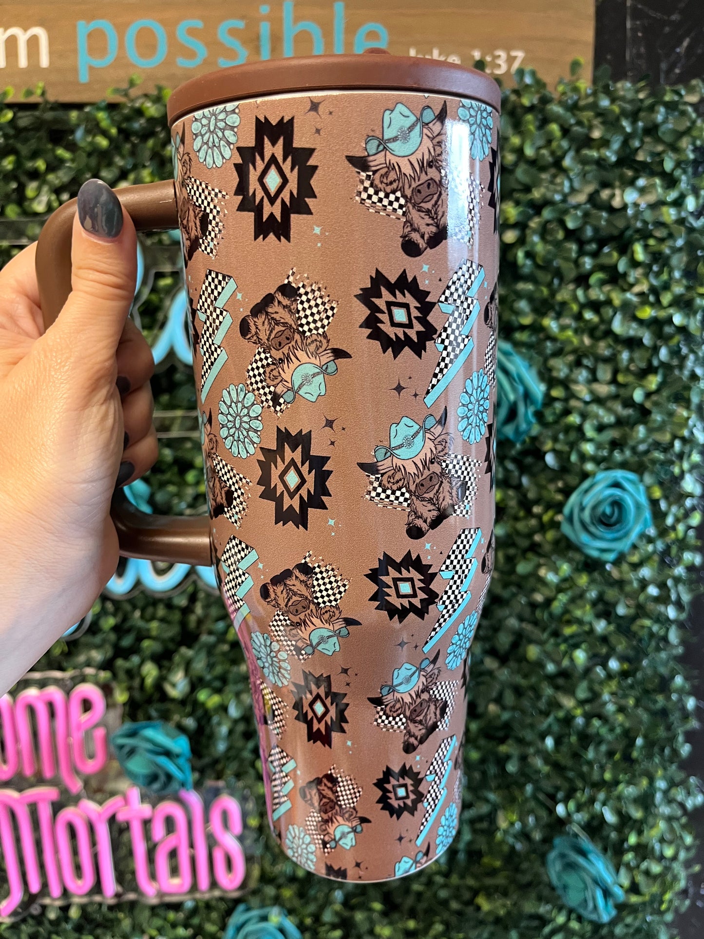 40oz Western Highland Cow Tumbler