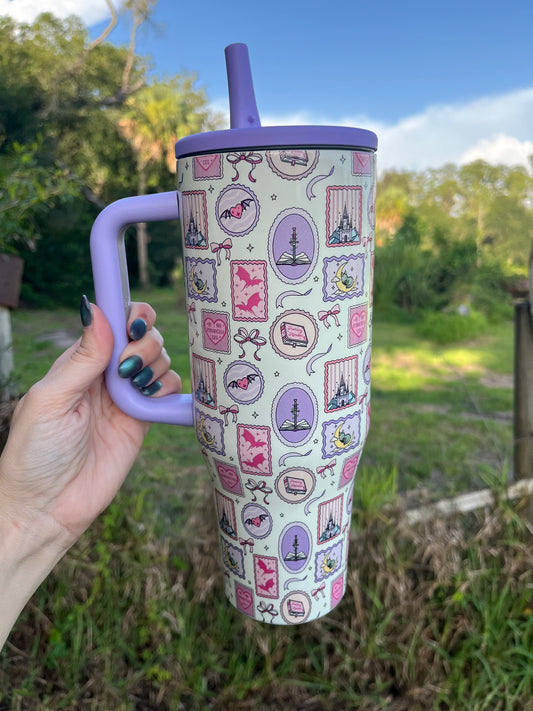 40oz Books & Dragons Spill Proof Tumbler