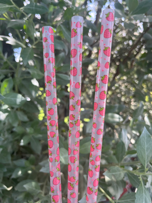 40oz Strawberry 🍓 Print Straw