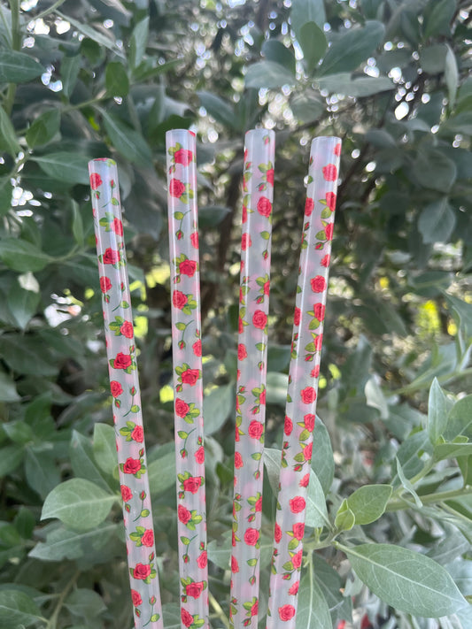40oz Roses 🌹 Print Straw