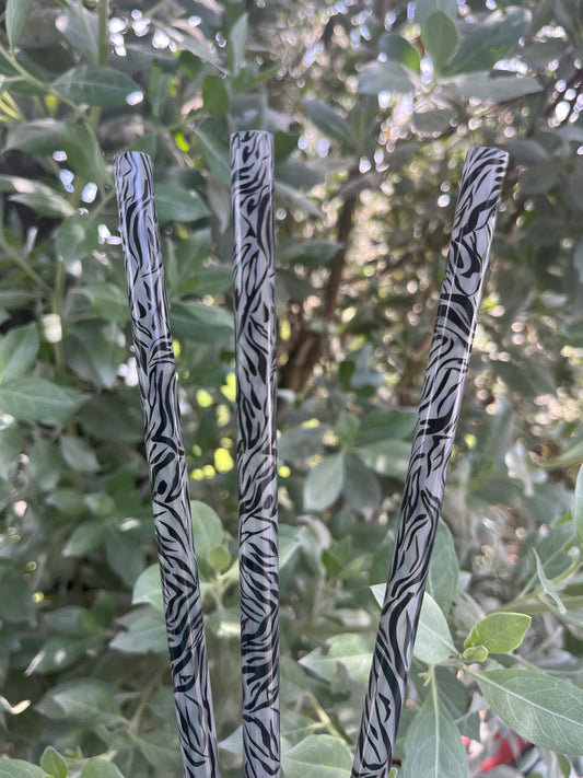 40oz Zebra Print Straw
