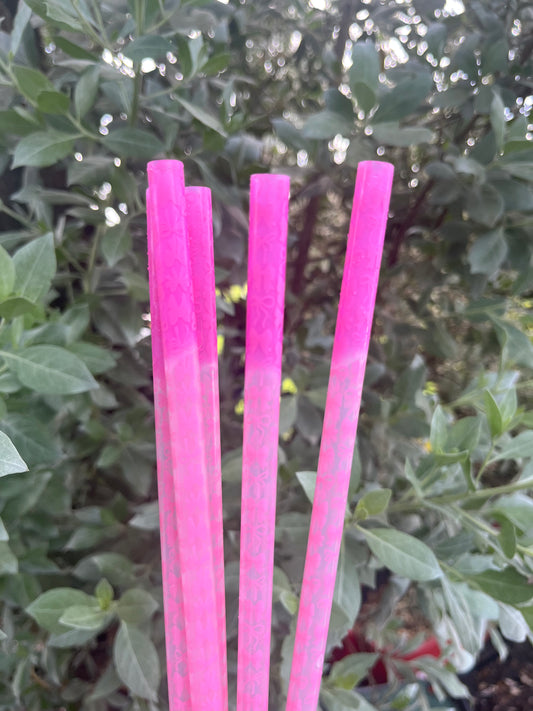 40oz Color Change Pink Bow Print Straw