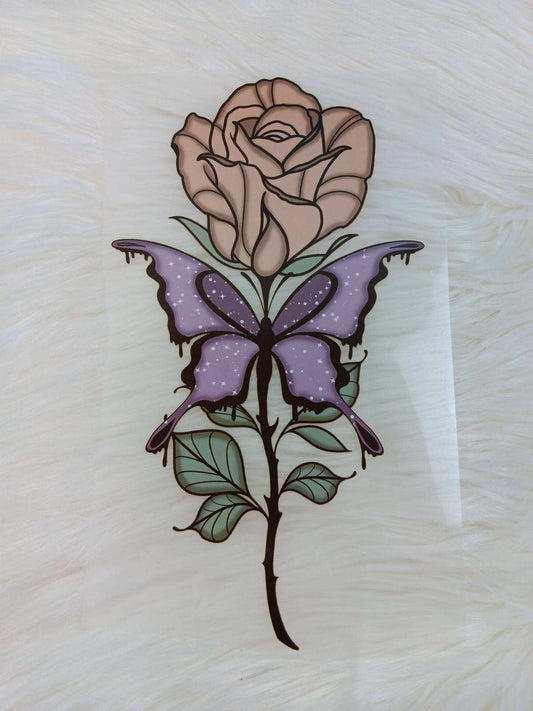 Butterfly & Rose Design-A2