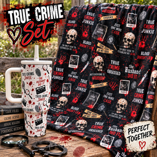 True Crime Blanket & Tumbler Set