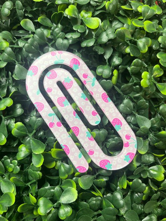 Strawberries & Cherries Bookmark/Jumbo Paperclip