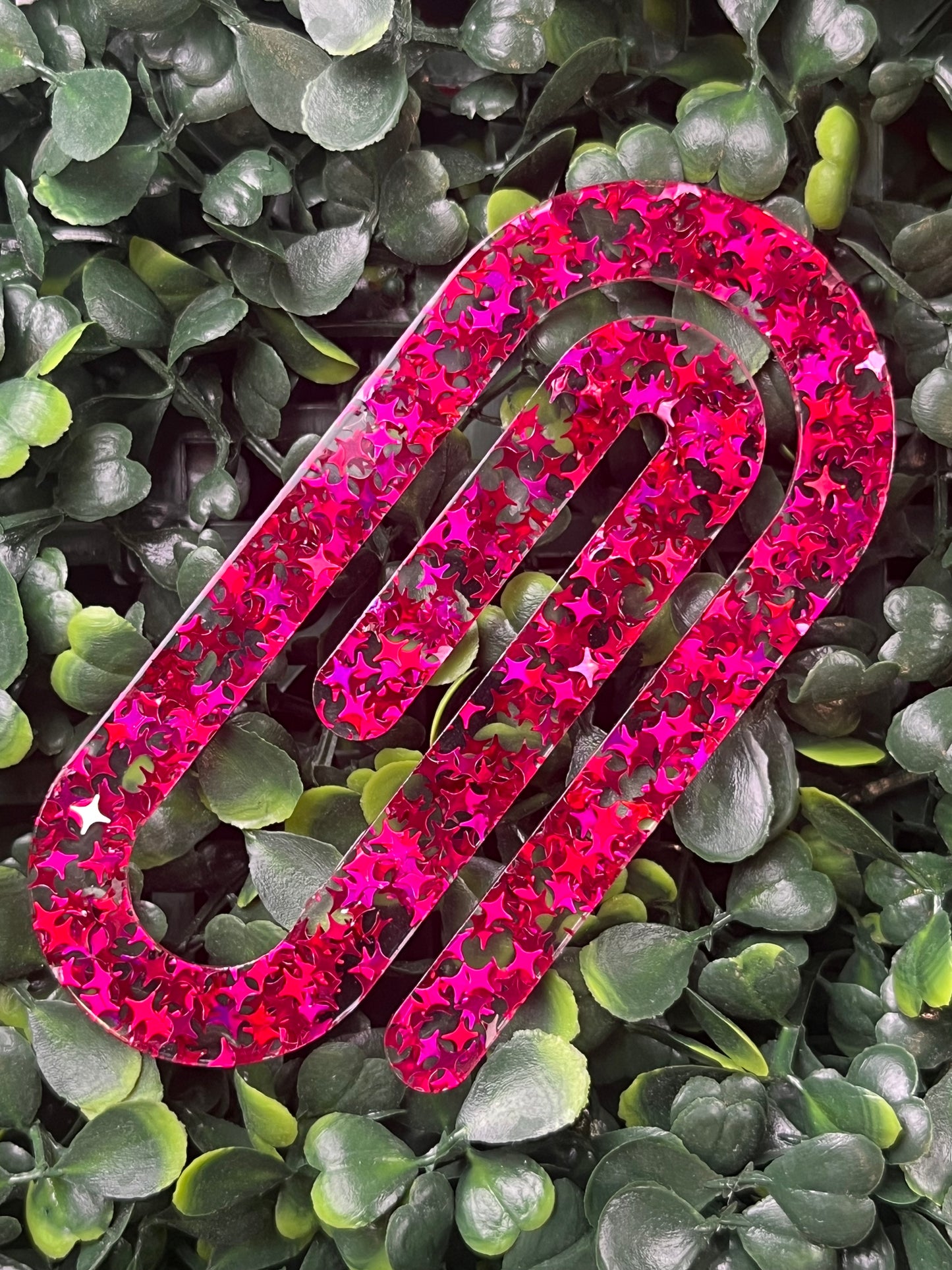 Pink Stars Bookmark/Jumbo Paperclip