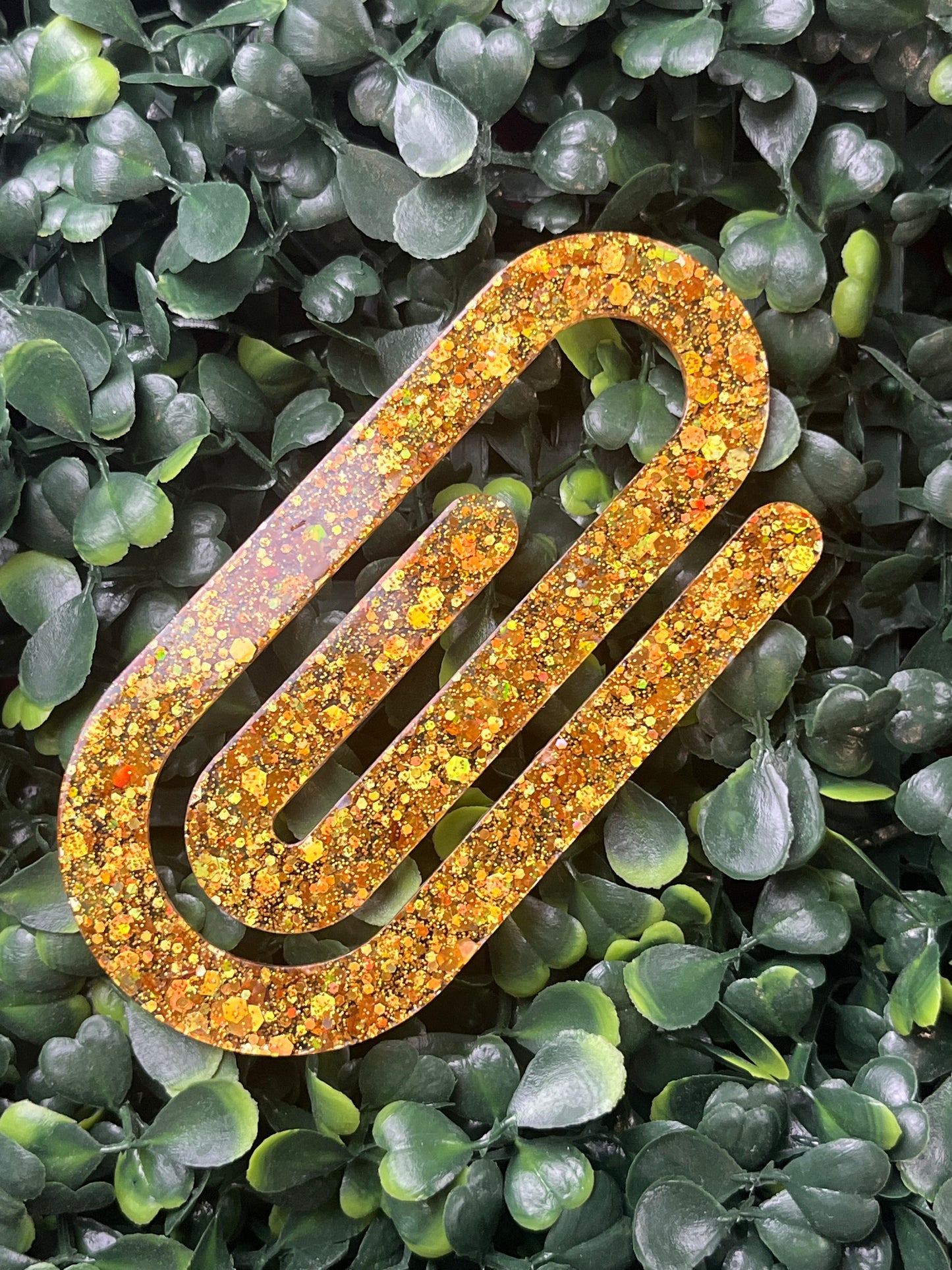 Gold Glitter Bookmark/Jumbo Paperclip