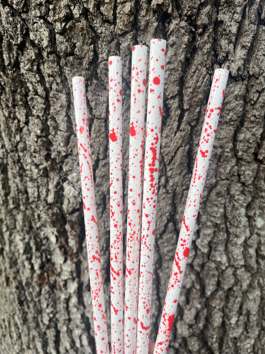 40oz Blood Splatter🩸 Print Straw