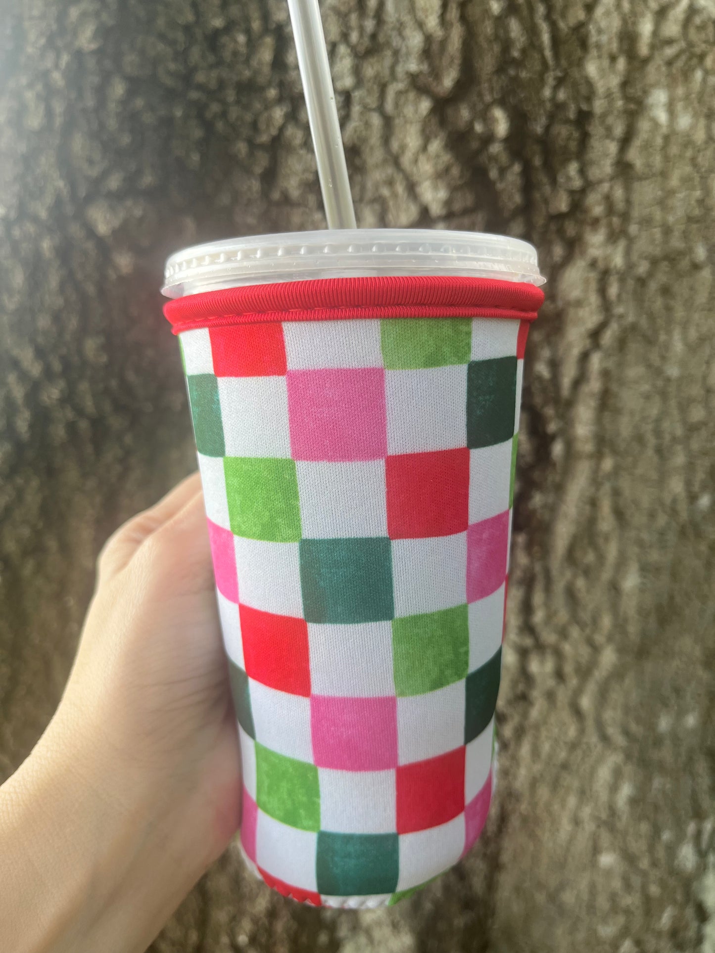 Iced coffee cup sleeve koozie