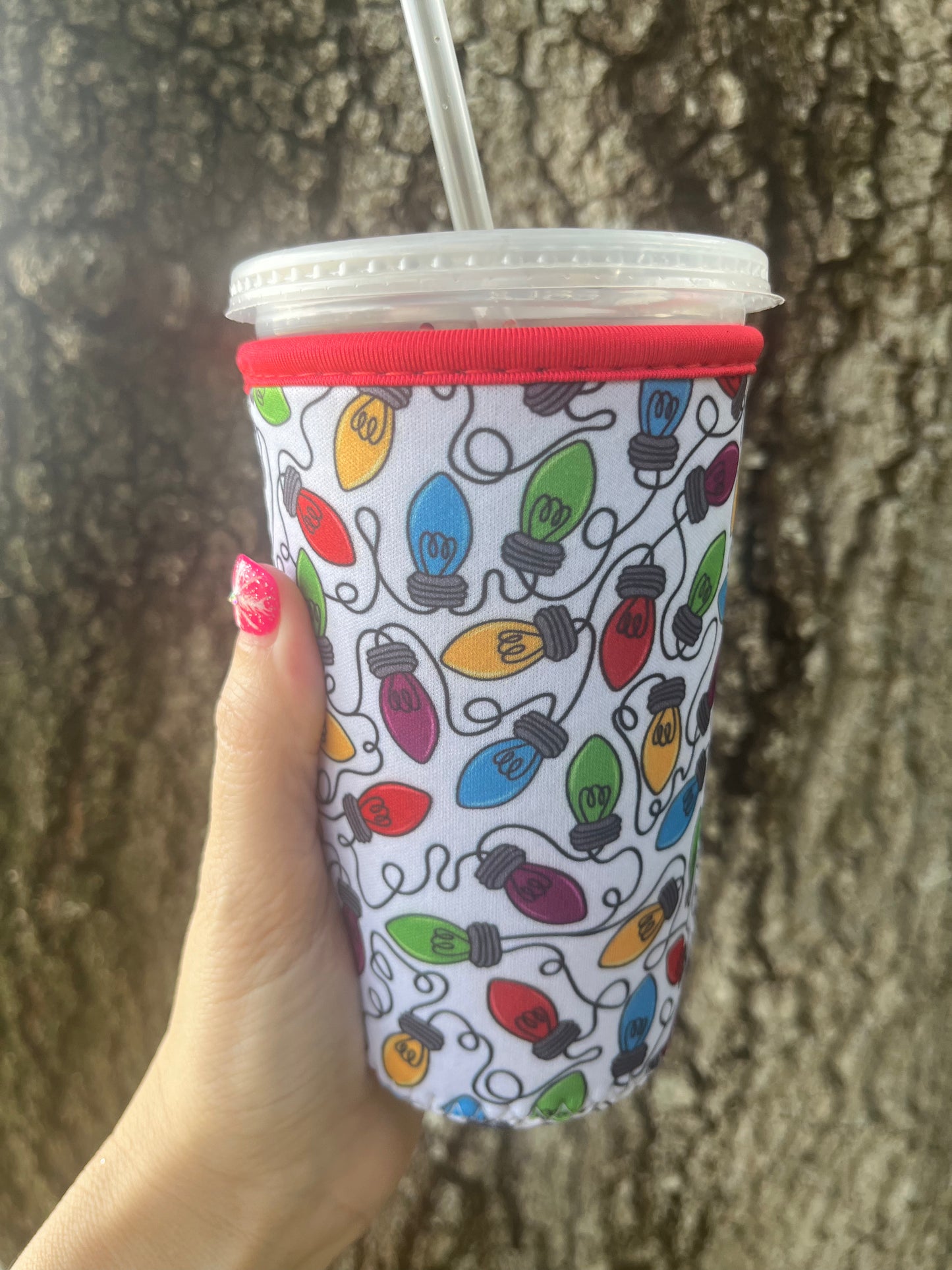 Iced coffee cup sleeve koozie