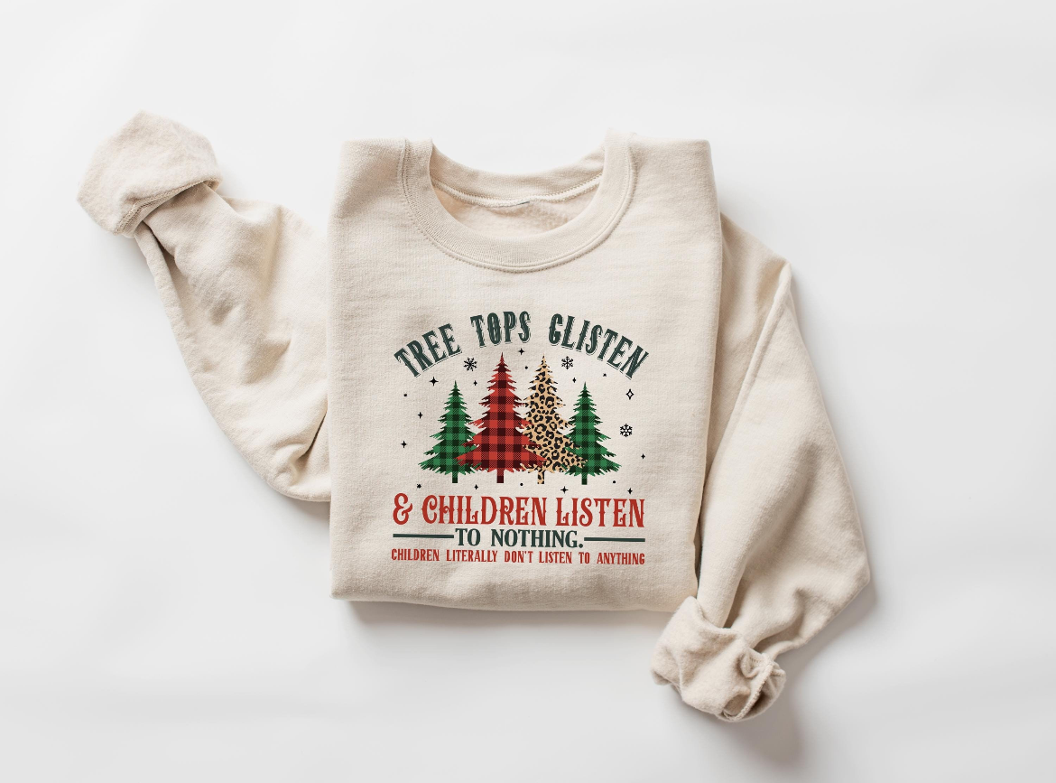 Tree Tops Glisten Crew Sweatshirt