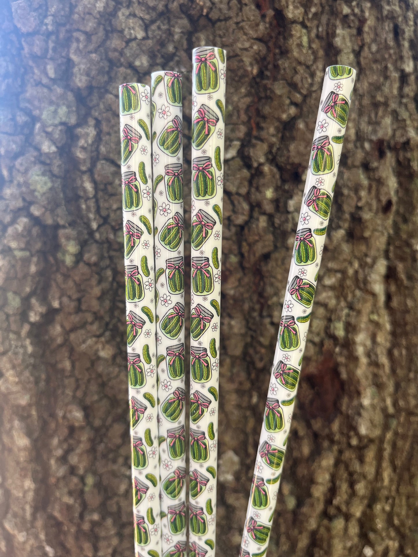 40oz Pickles & Bows Print Straw