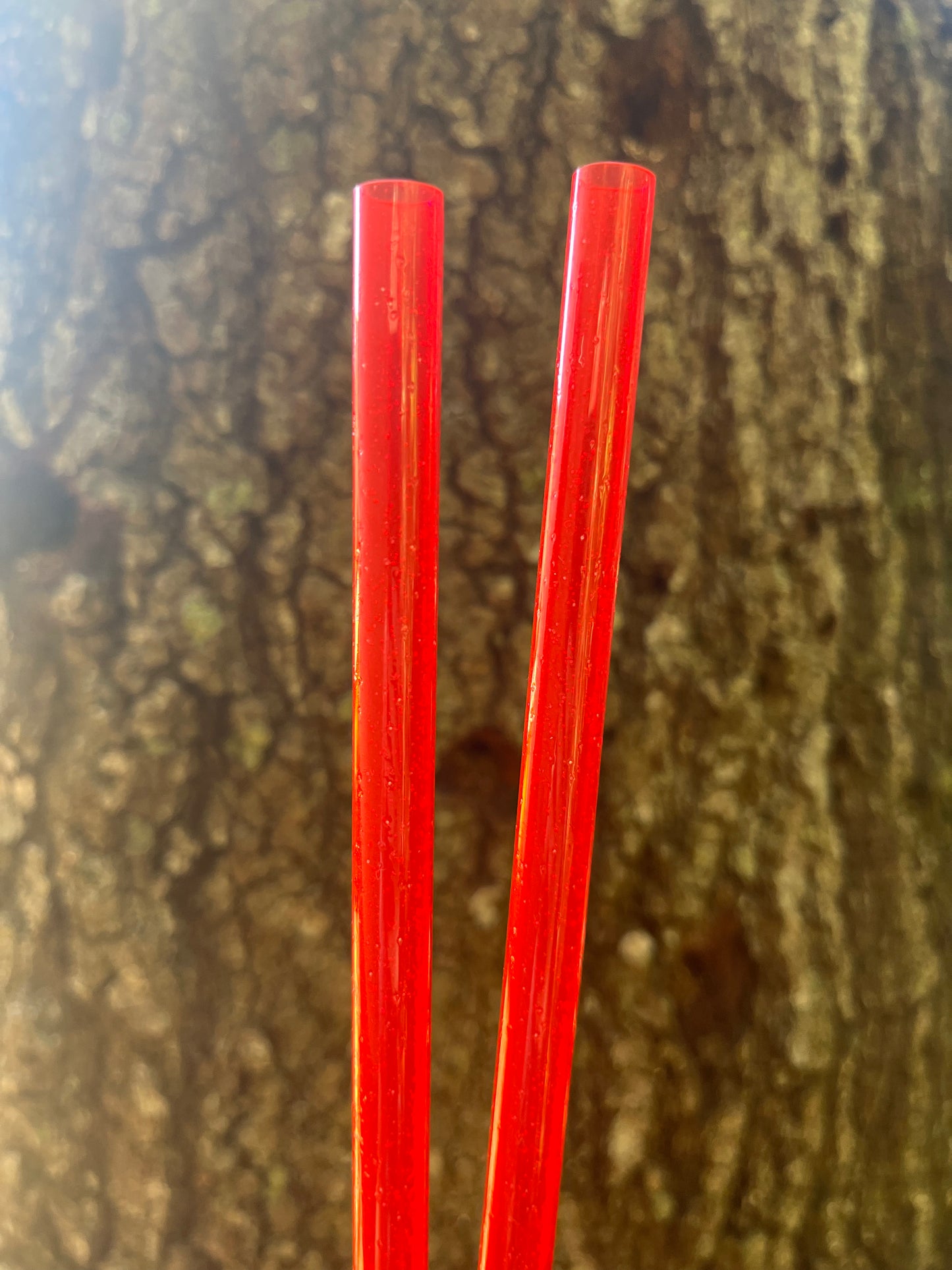 40oz Red Glitter Print Straw