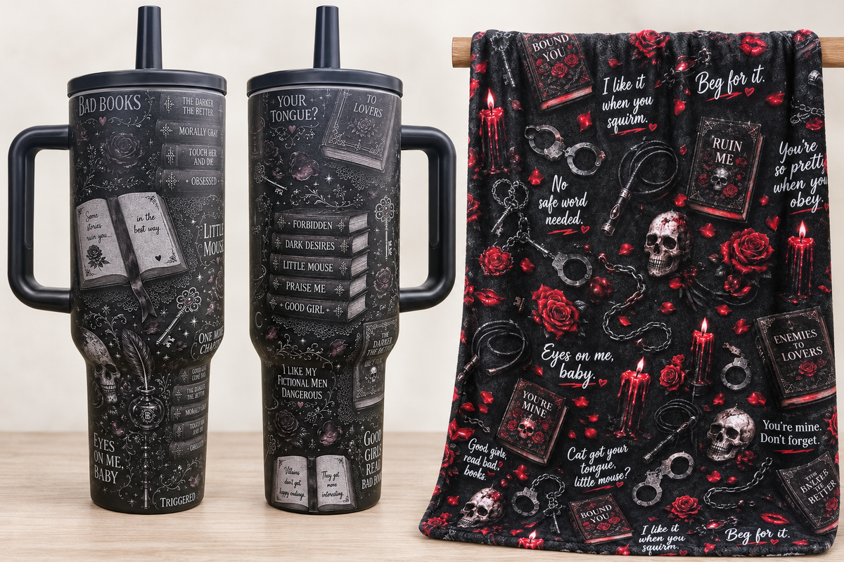 Spicy 🌶️ book set Tumbler & Blanket