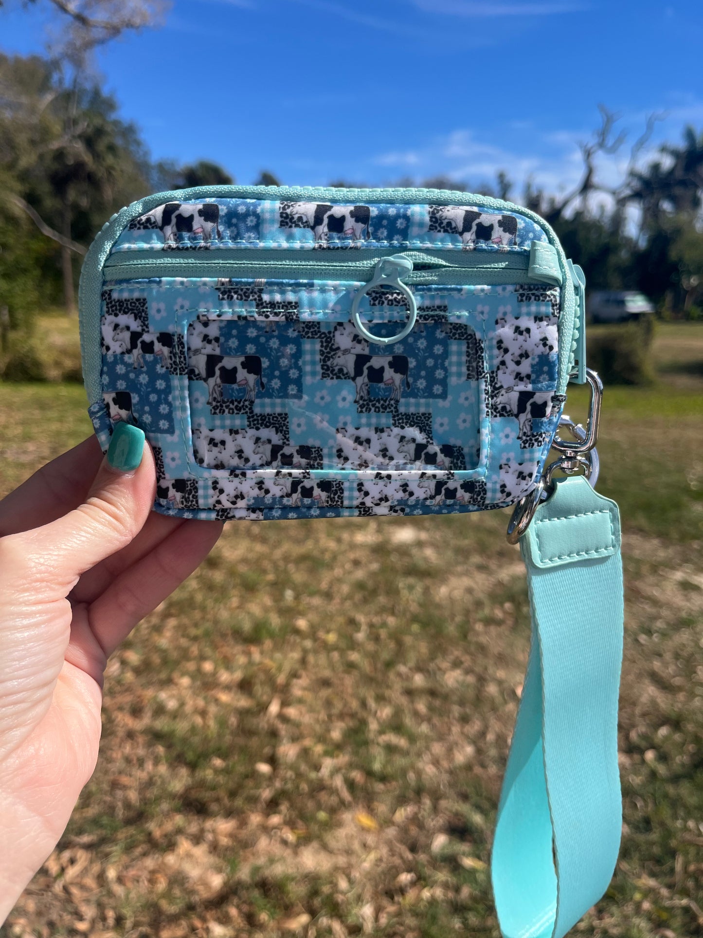 Cow Patchwork Wristlet/Wallet