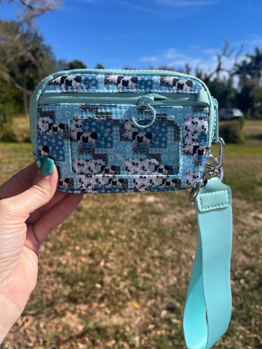 Cow Patchwork Wristlet/Wallet