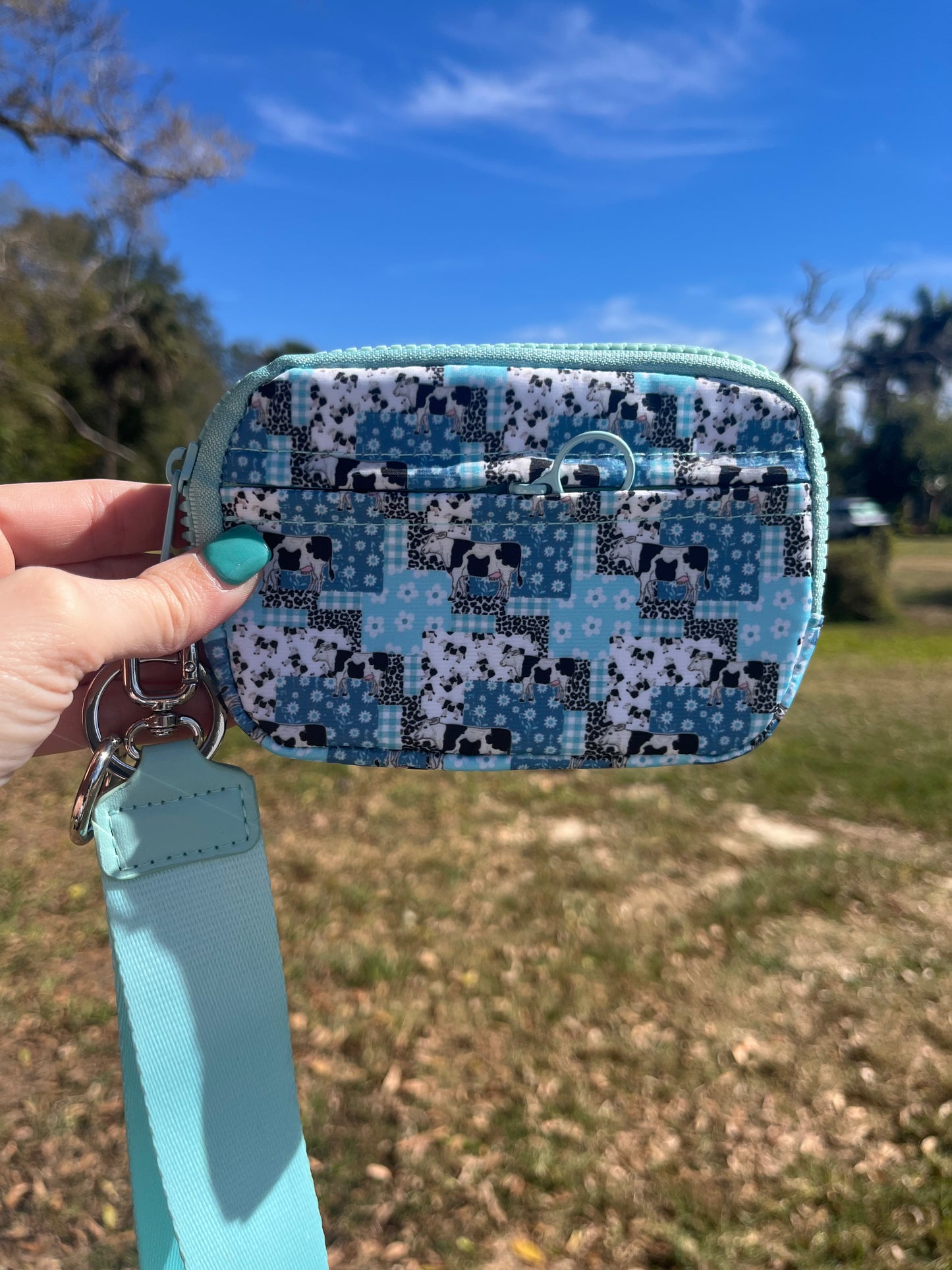 Cow Patchwork Wristlet/Wallet