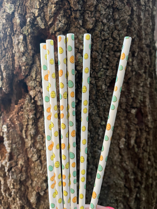Easter Eggs Reuseable Straw 10”