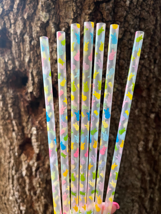 Easter Peeps 10” Printed Straw