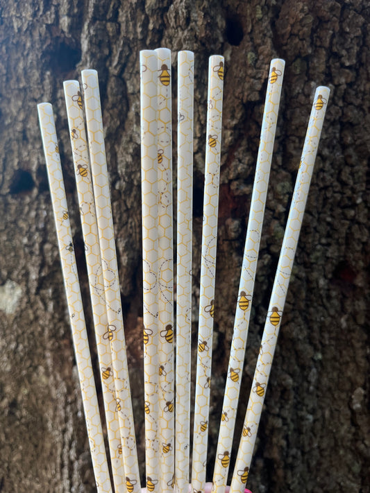 40oz Busy Bees Print Straw