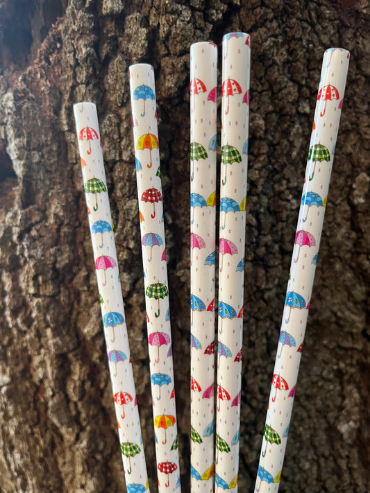 40oz Blissful Rain ☔️ Print Straw