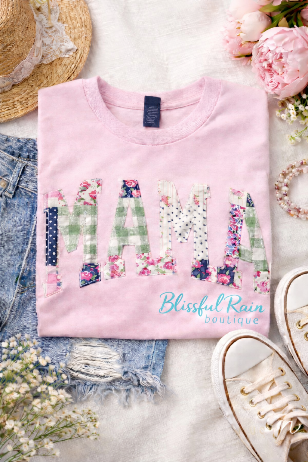 Spring Mama Embroidered T-Shirt