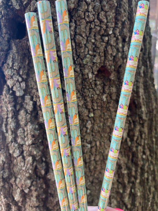 40oz Last Supper Print Straw