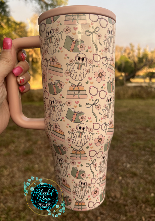 40oz Book Ghostie Tumbler