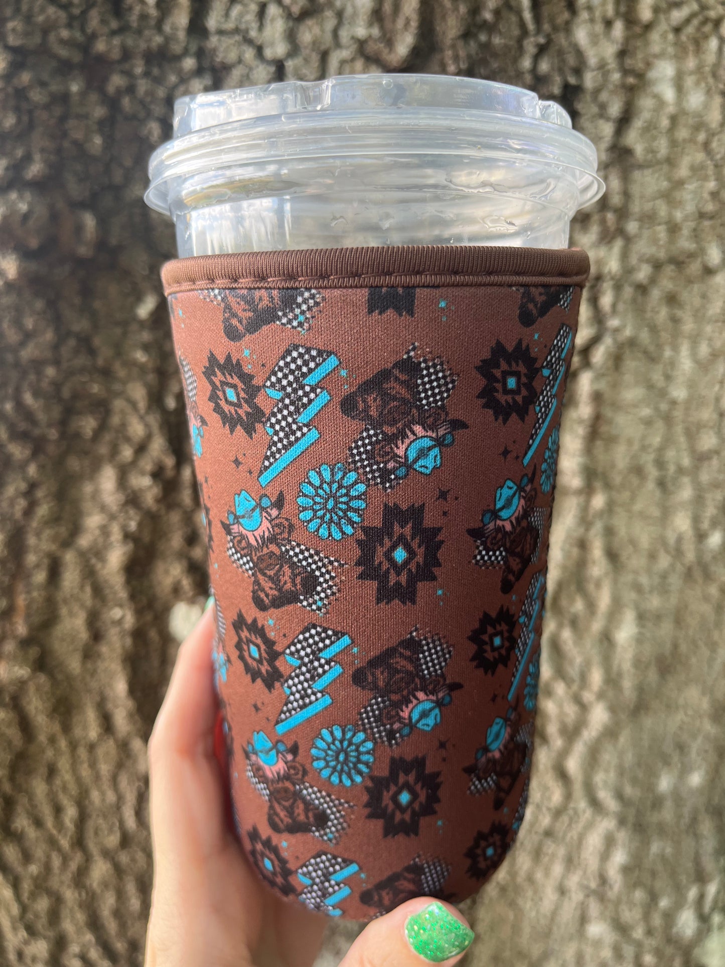 Iced coffee cup sleeve koozie