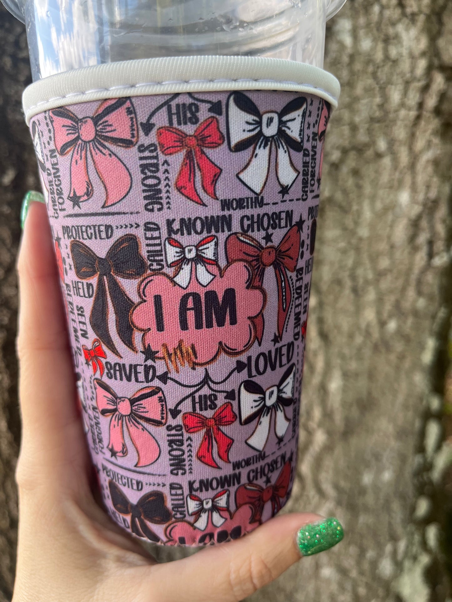 Iced coffee cup sleeve koozie