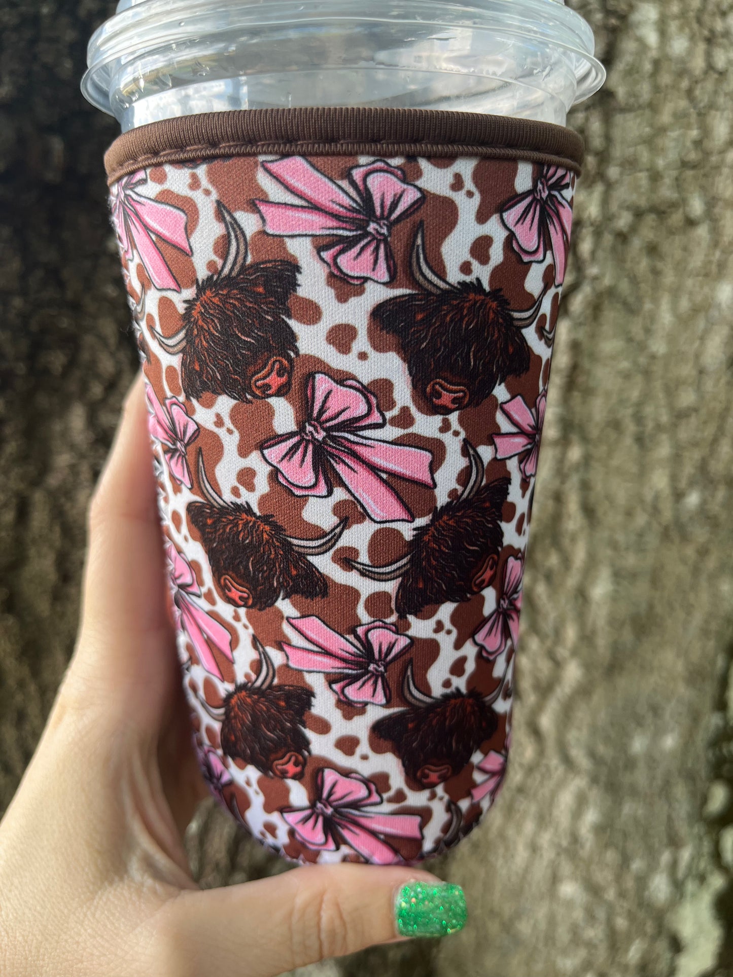 Iced coffee cup sleeve koozie