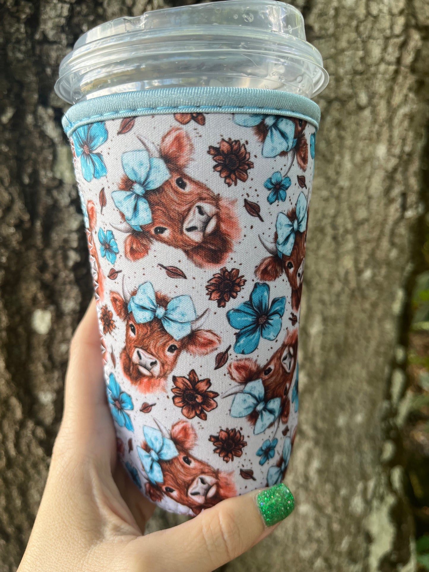 Iced coffee cup sleeve koozie